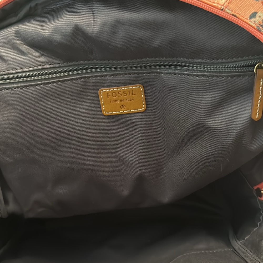 Fossil peach owl print backpack - Picture 5 of 6